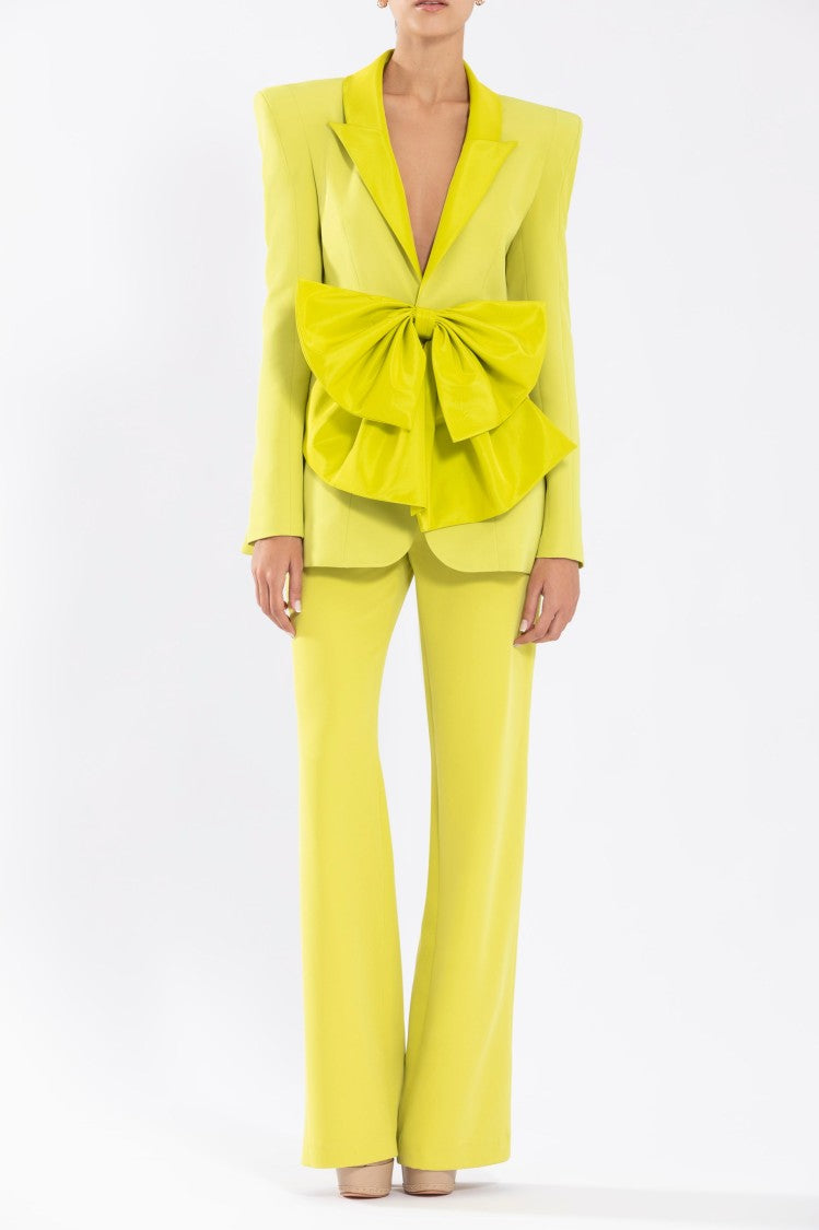 Crepe Tailored Jacket With Taffeta Collar