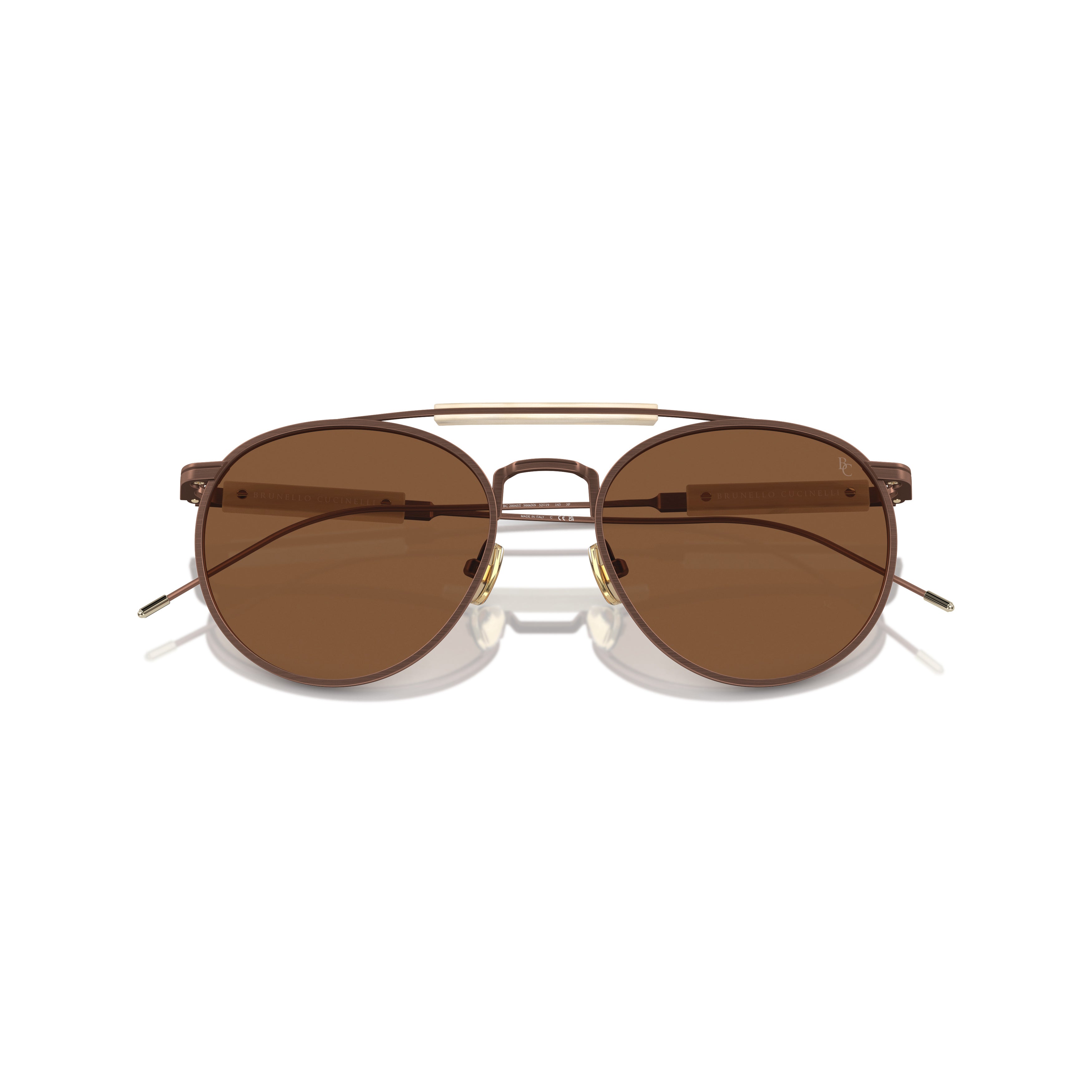 0bc2004st Titanium Frame Sunglasses with Double Bridge Design
