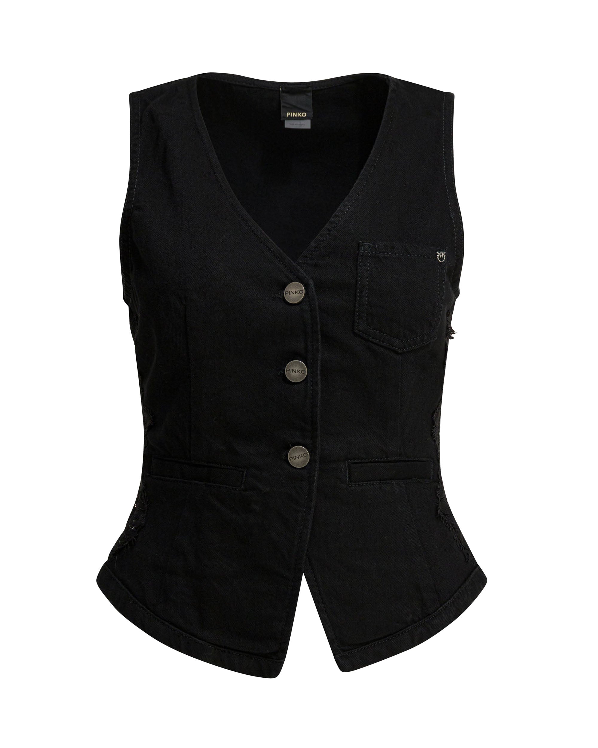 Limousine Black Denim Vest