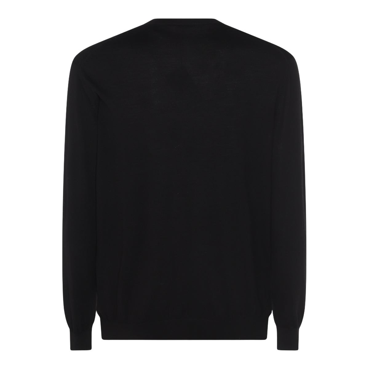 Classic Black Sweater with Crew Neckline