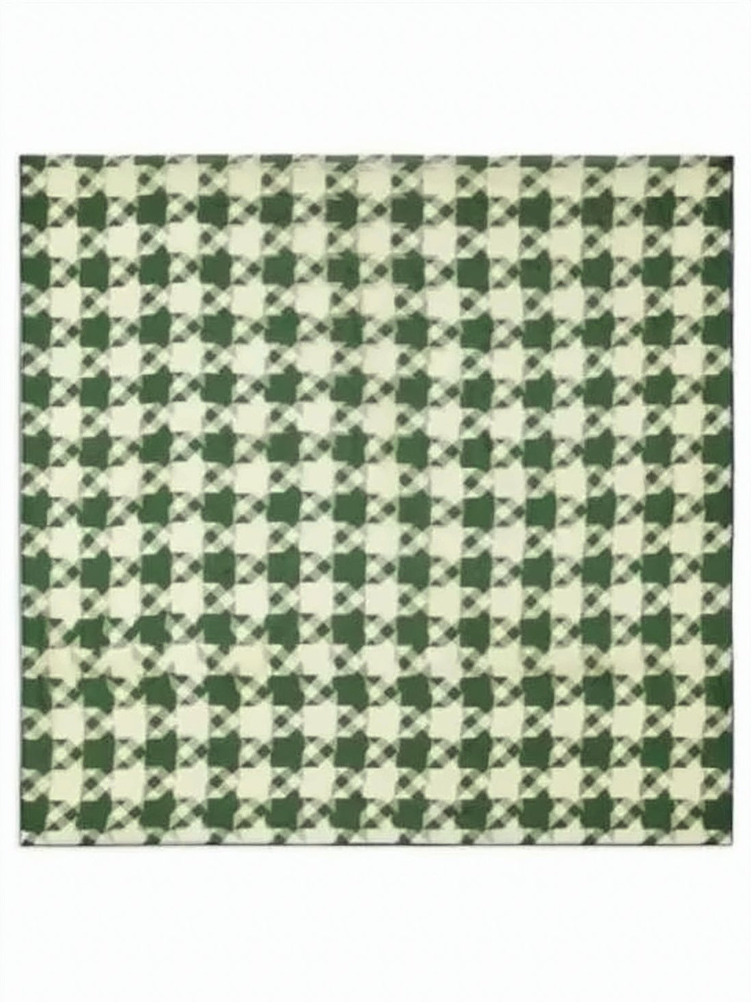 Rectangular Silk Scarf with Houndstooth Pattern