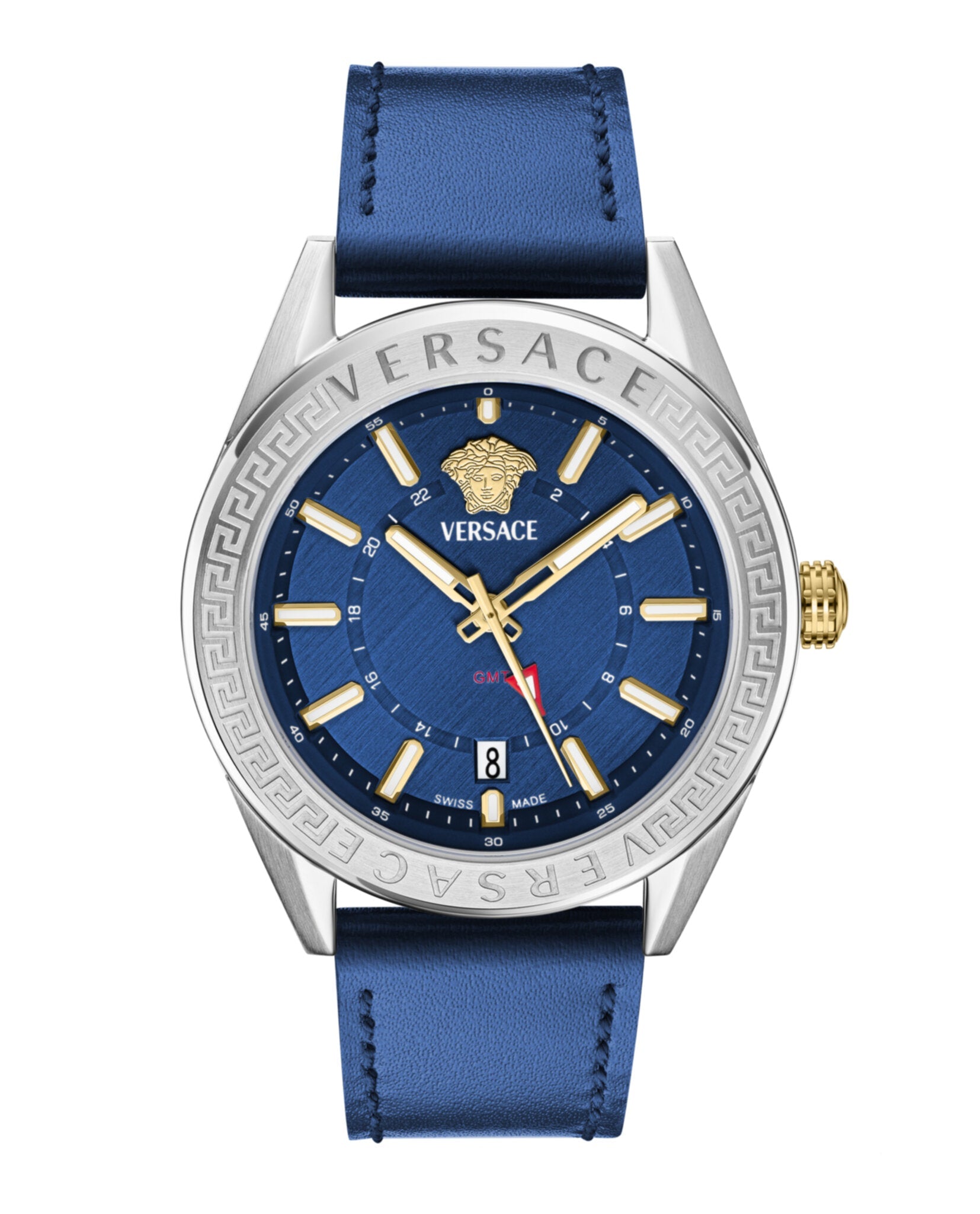 V-Code Gmt Leather Watch