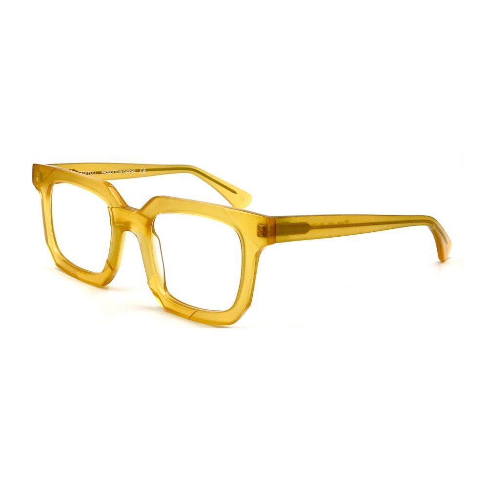 T057 106 Beige Rectangular Celluloid Sunglasses