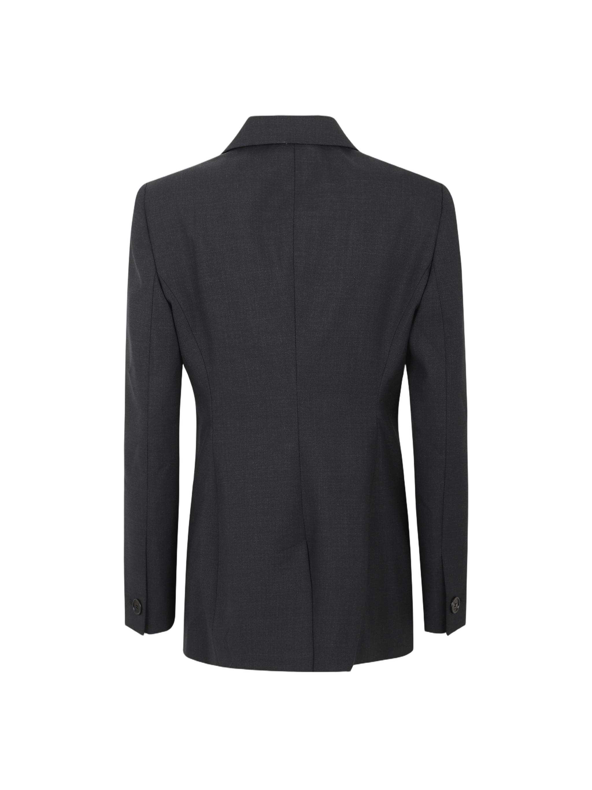 Double-Breasted Plain Wool Jacket