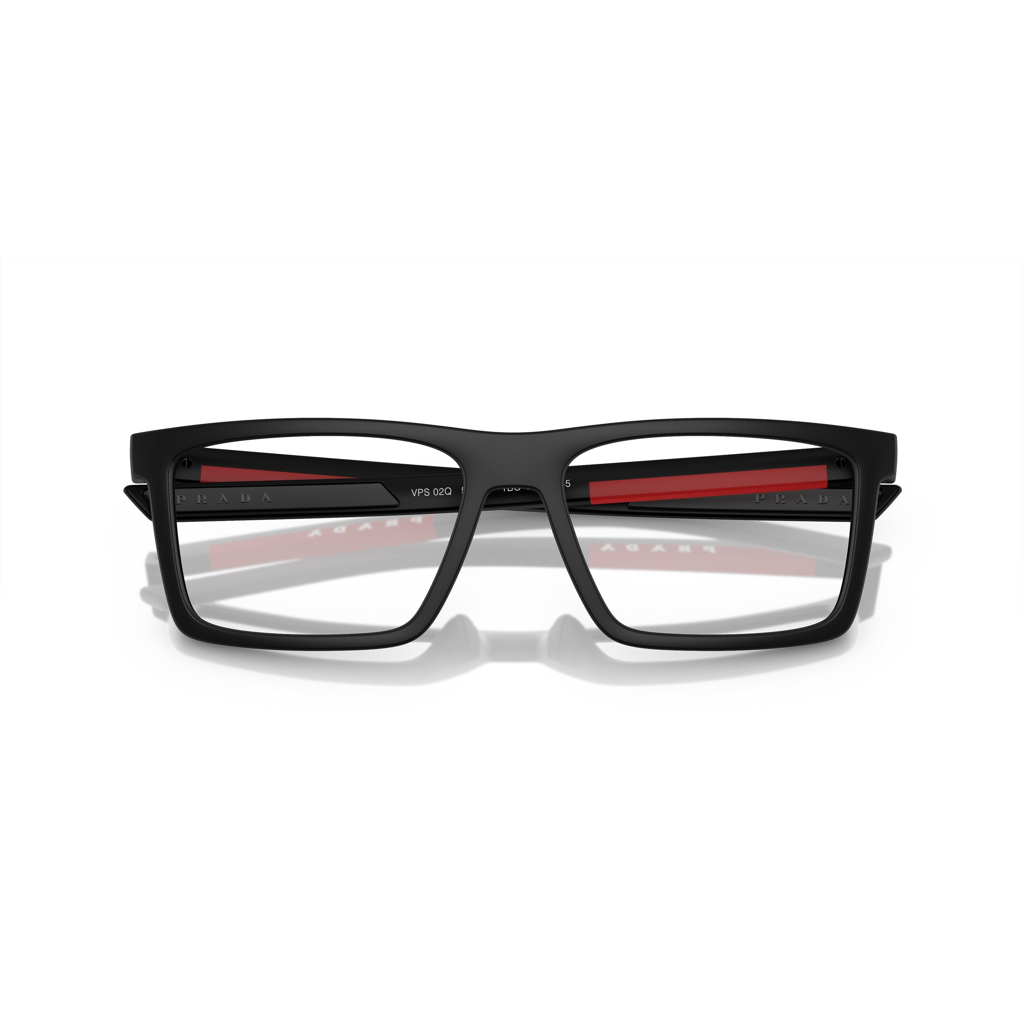 0ps 02qv Rectangular Black Nylon Eyeglasses