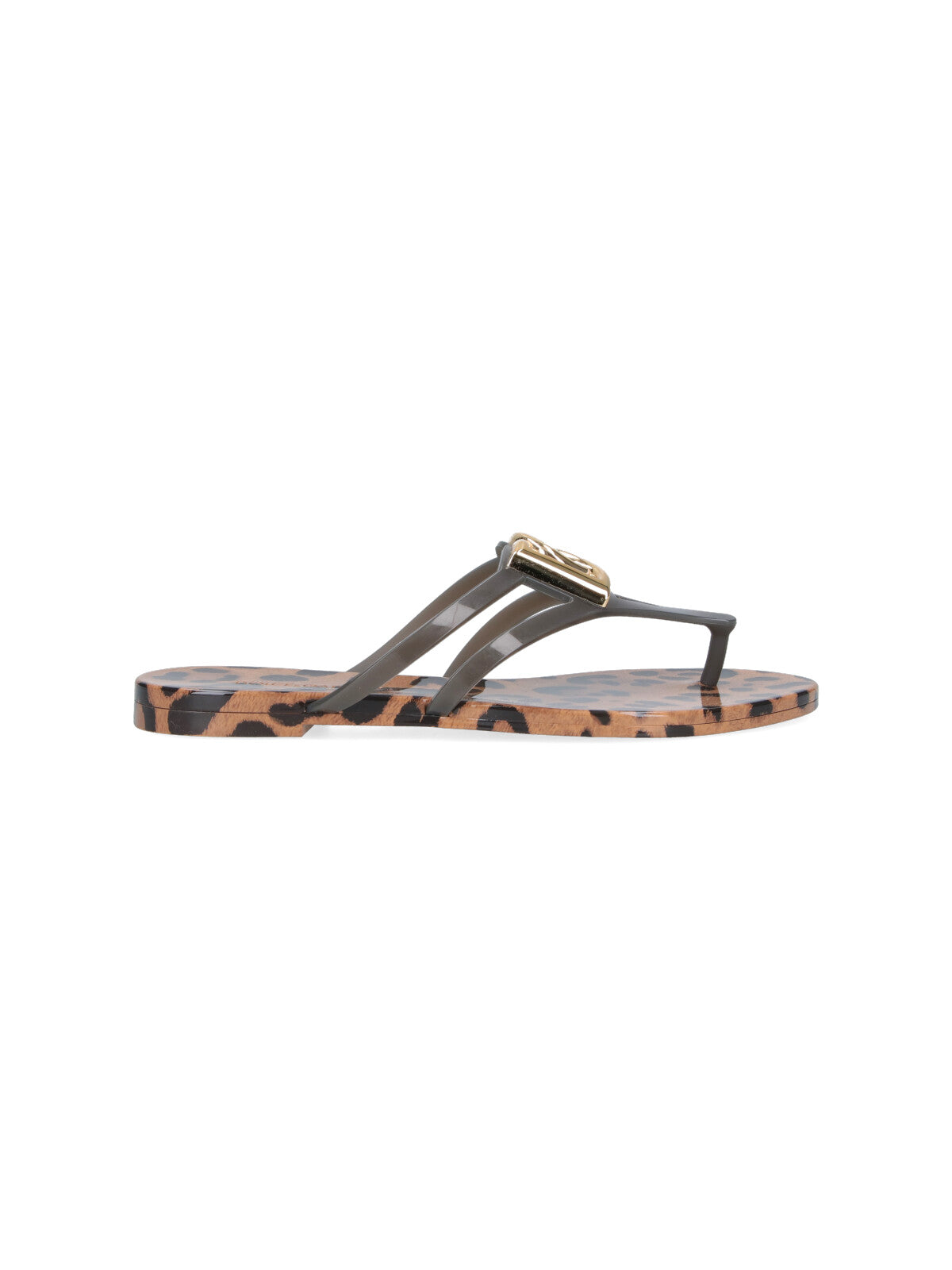 Multicolor Leopard Print Buckle Flat Sandals