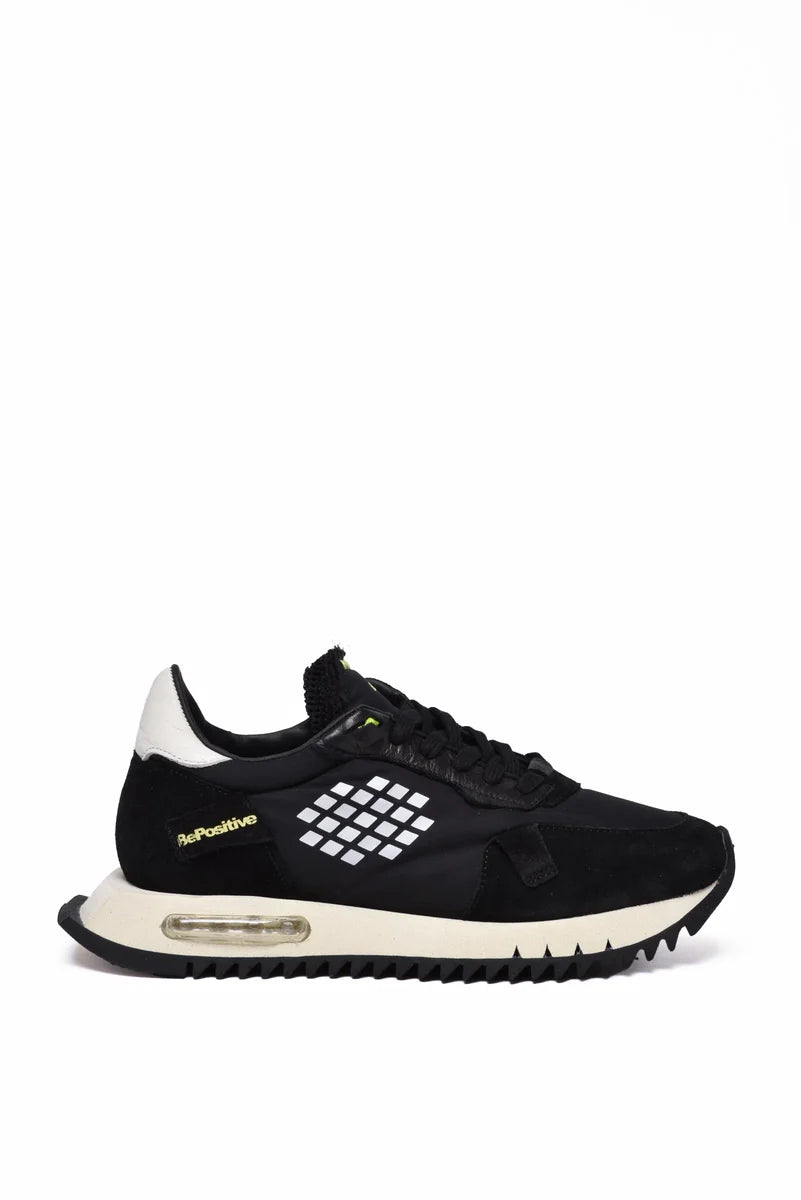 Leather/Polyester Sneakers - Black