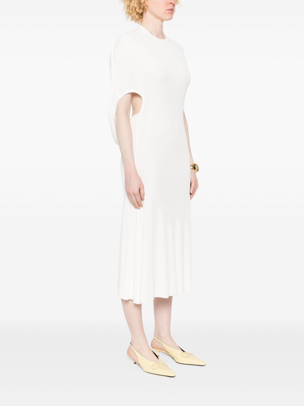 Midi Dress with Open Back