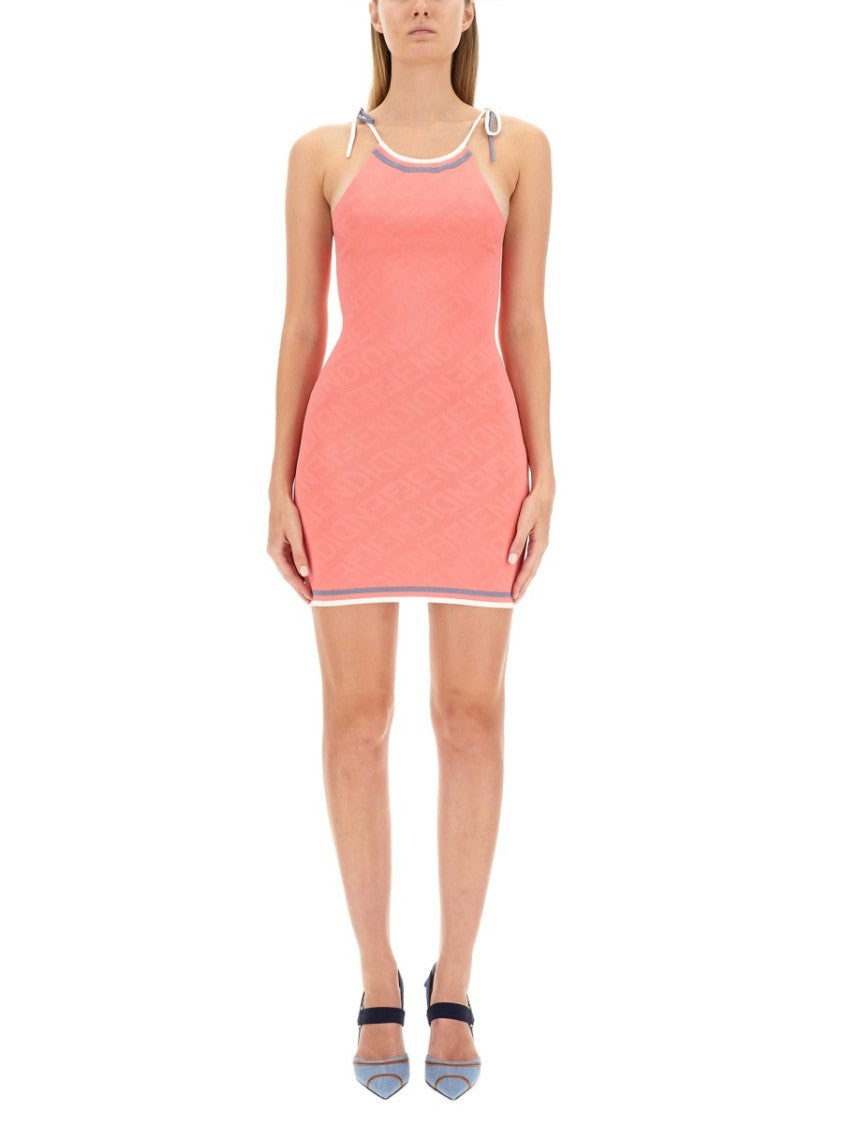 Textured Mini Dress With Adjustable Straps And Subtle Hemline