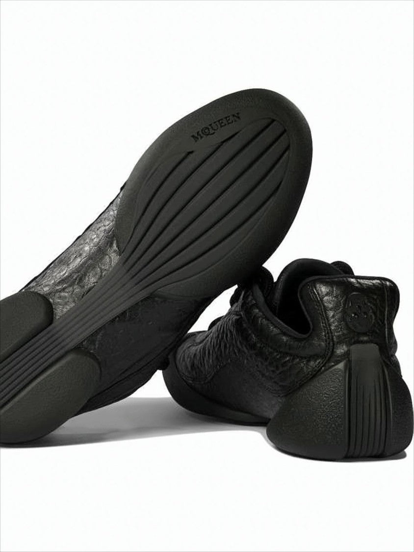 Textured Leather Sneakers with Minimalist Design