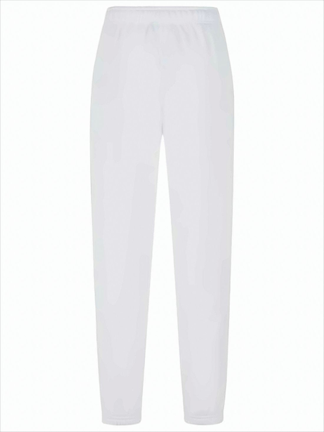 Relaxed White Jogger Pants with Elastic Waistband