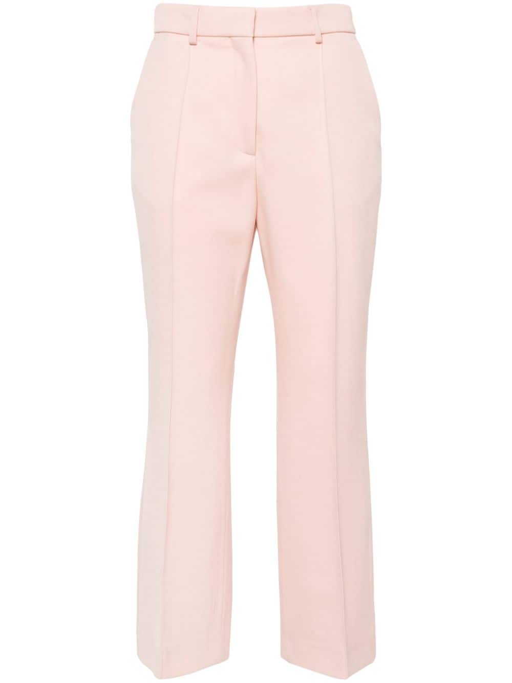 Textured Salmon Pink Trousers