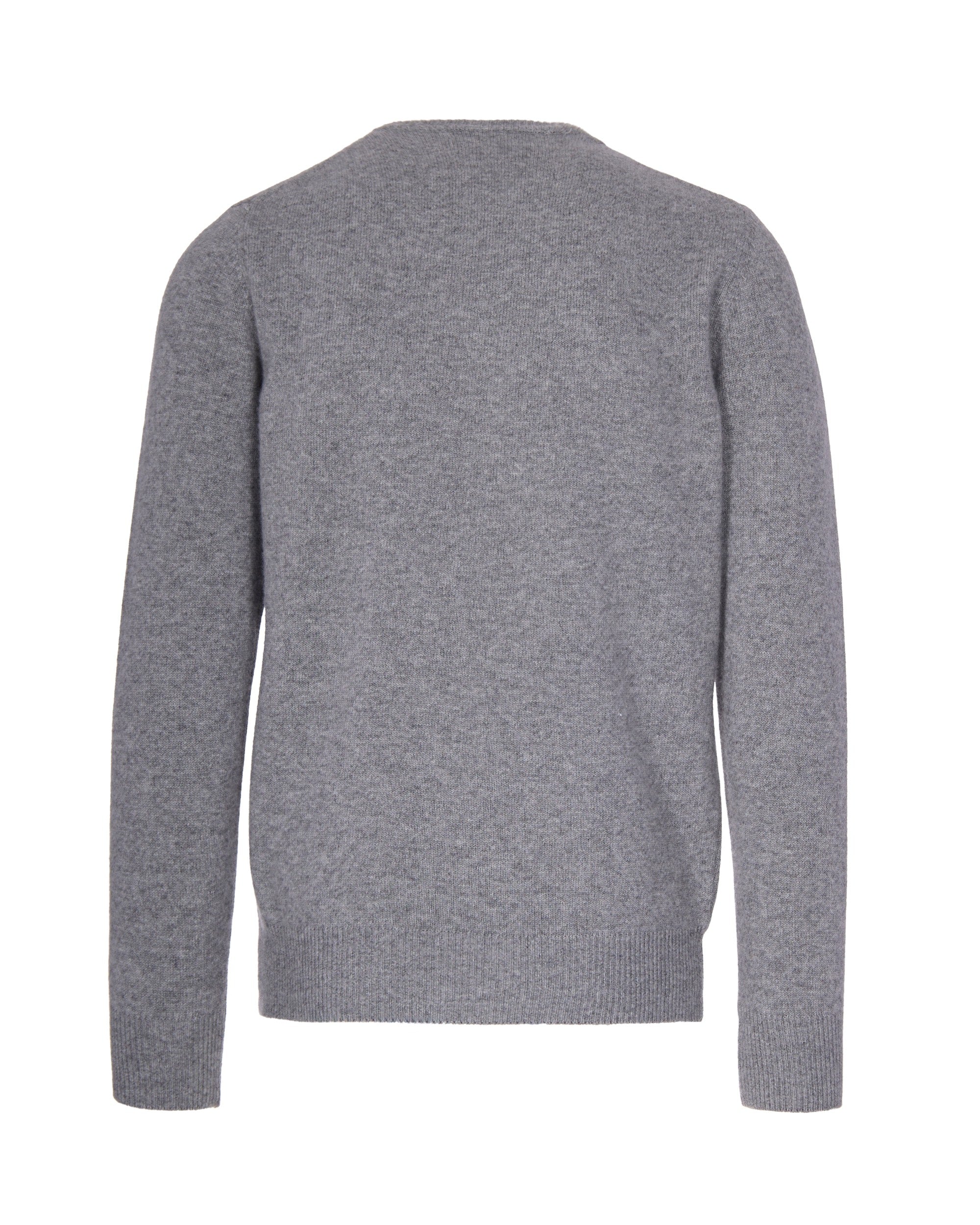 Crewneck Sweater with Contrast Embroidery