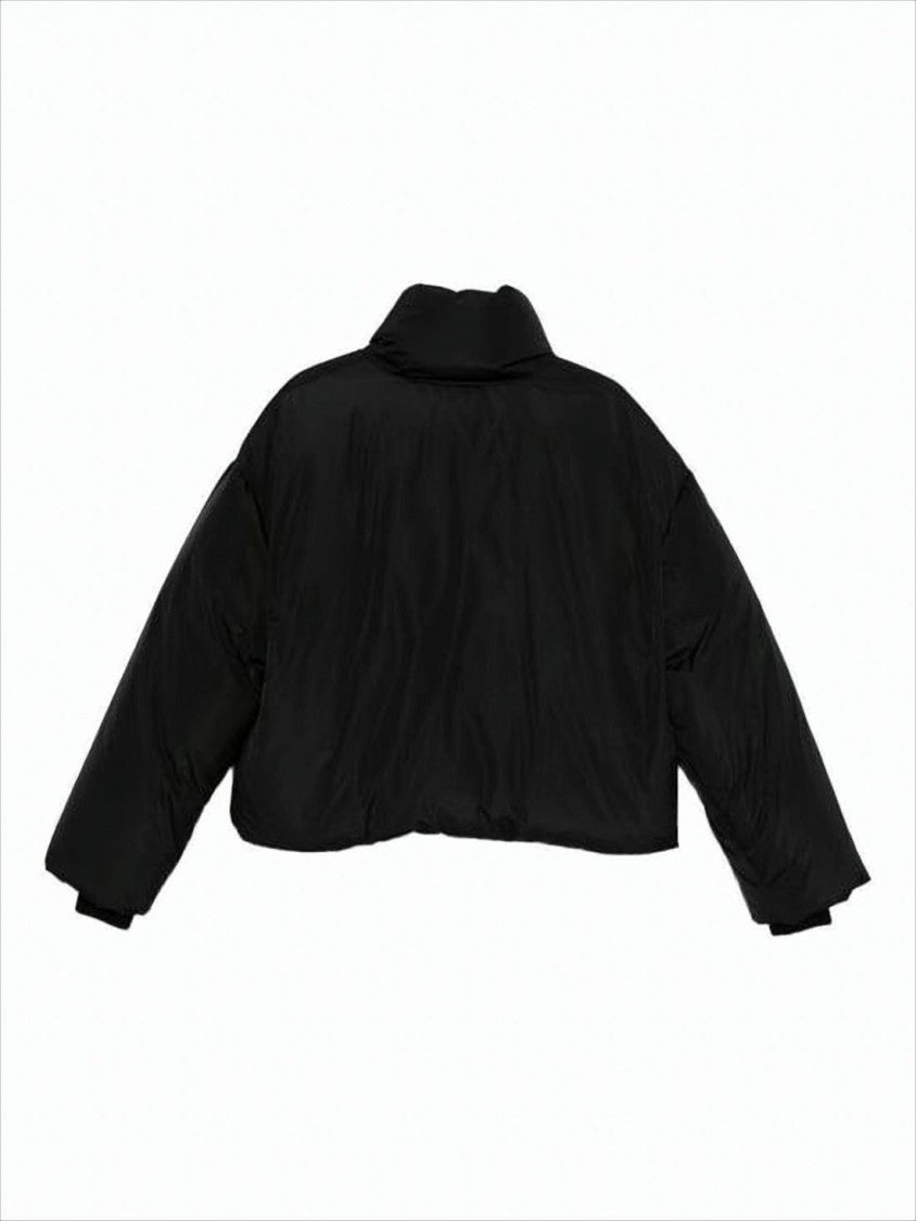Cropped Padded Jacket with High Collar