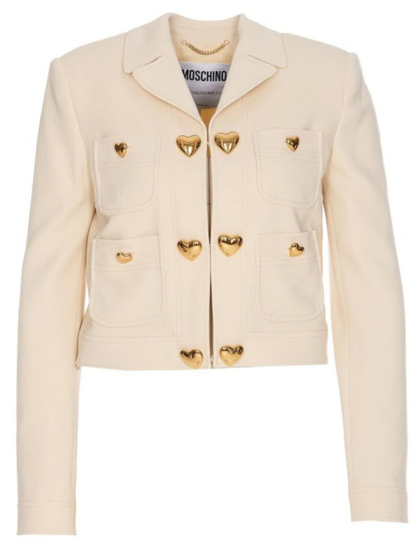 Heart-Shaped Buttons Jacket