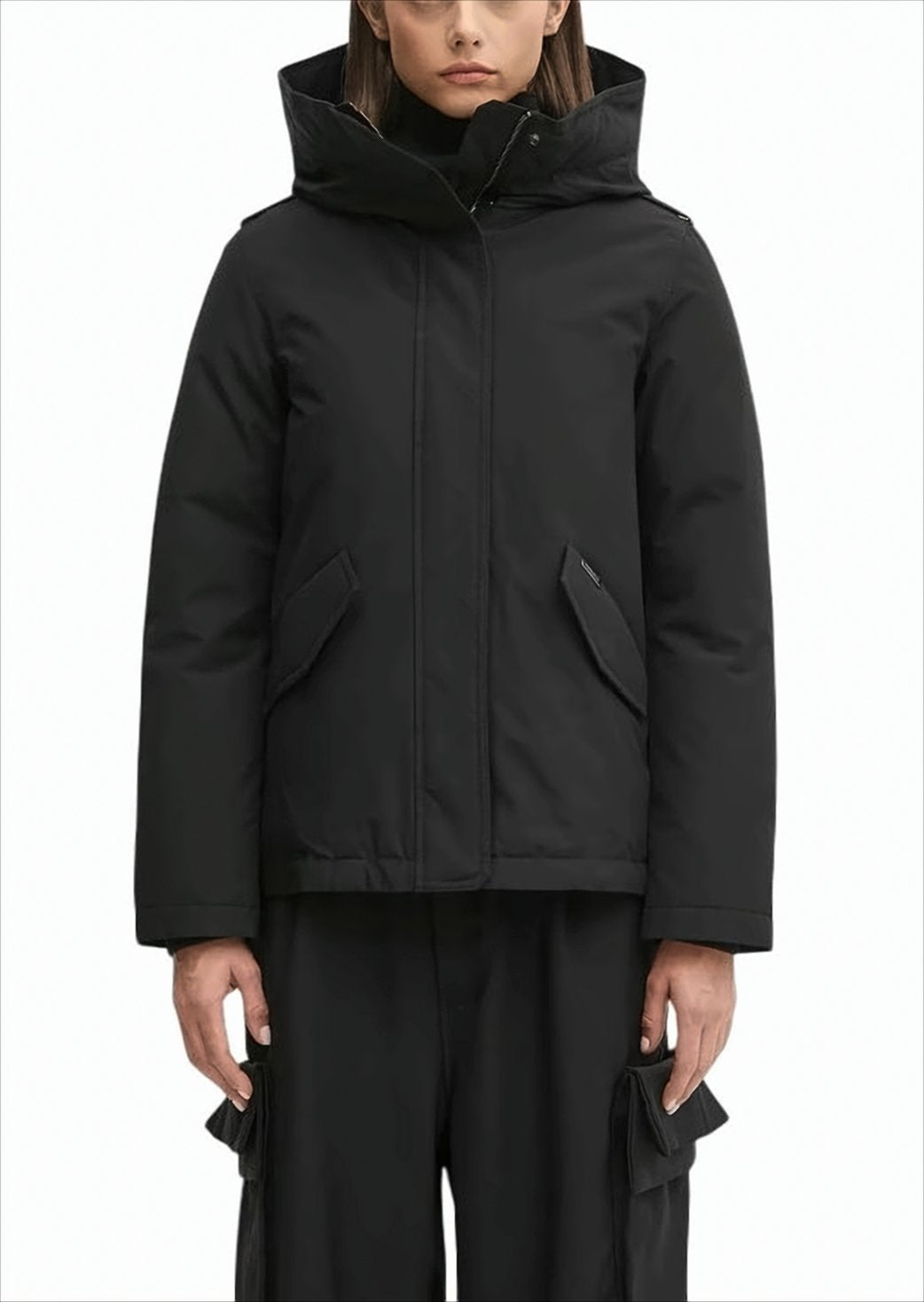 Structured Black Military Jacket