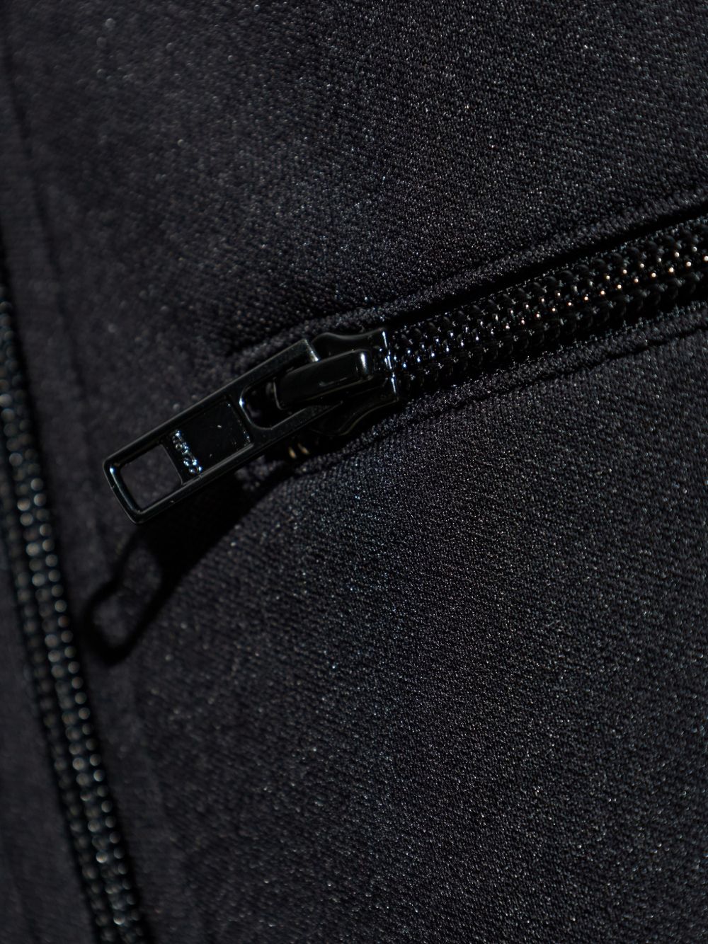 Black Jacket With Contrasting Deep Blue Panels