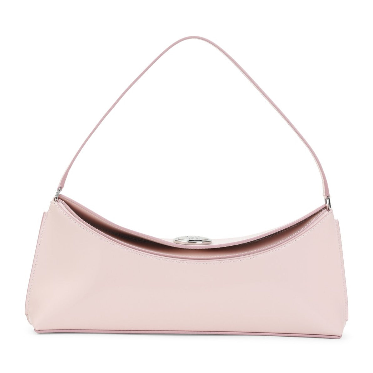 Compact Pink Leather Handbag