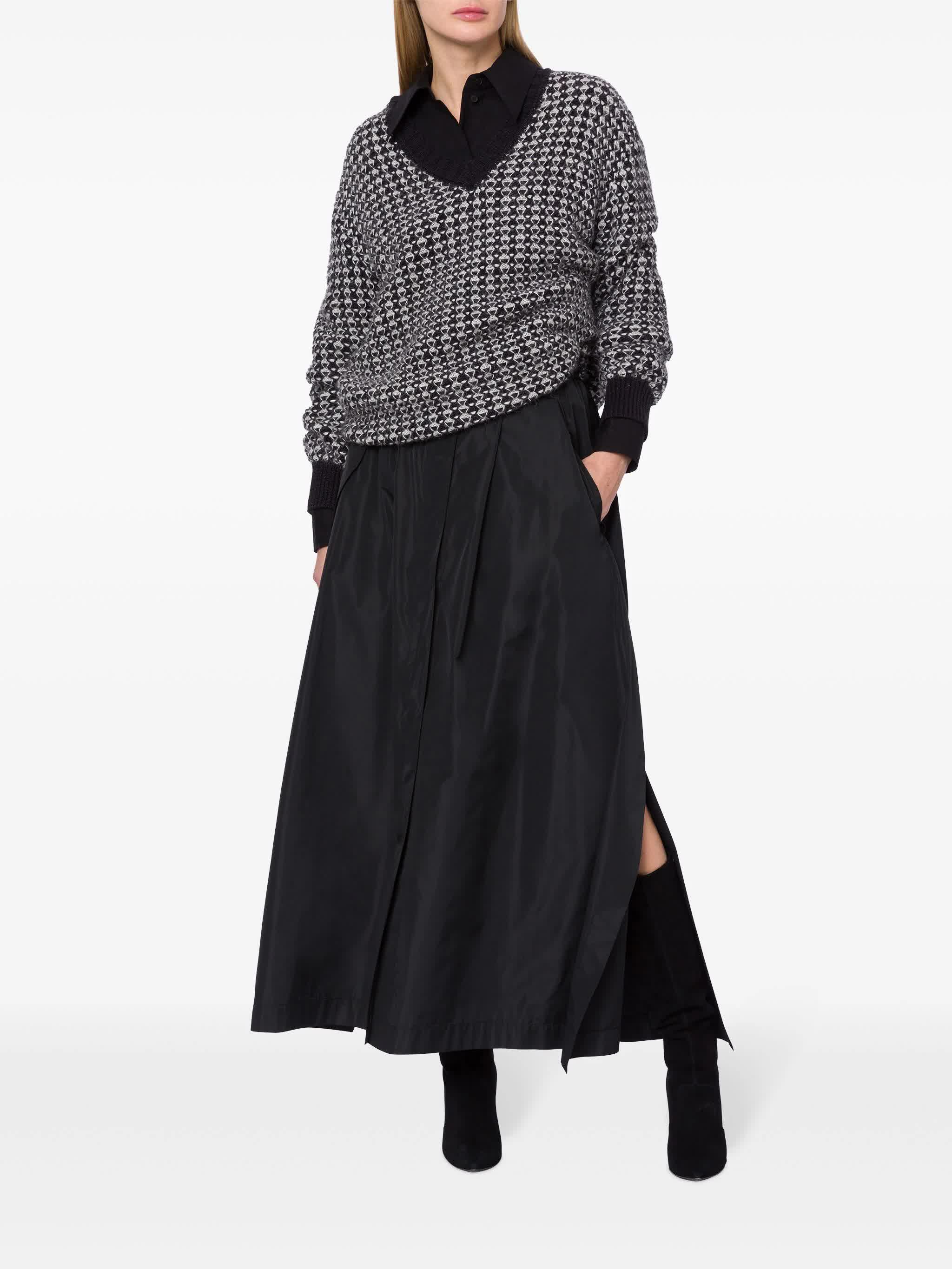 Neutral Oversized Mohair Blend Sweater