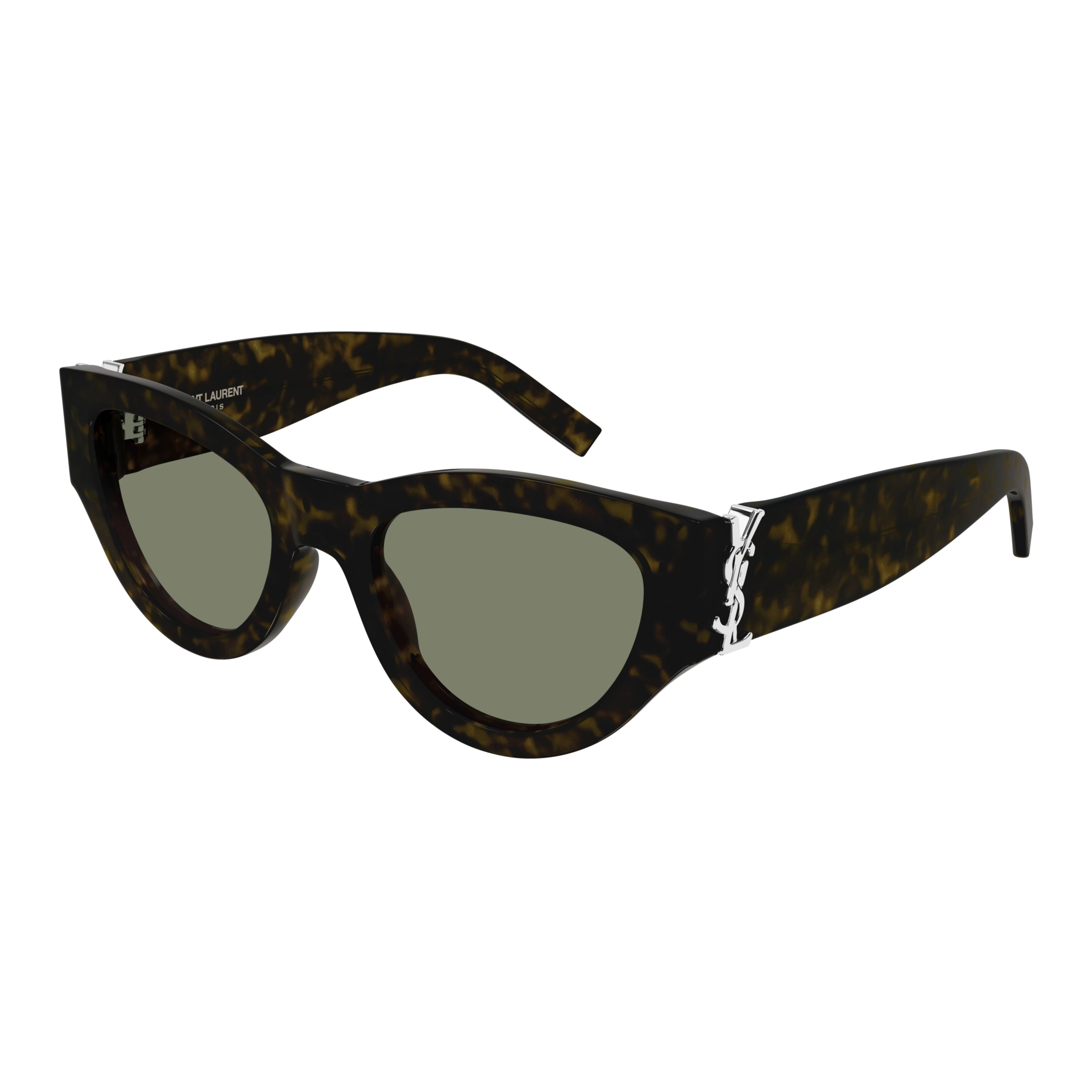 Cat-Eye Tortoiseshell Sunglasses with Metallic Logo Detail