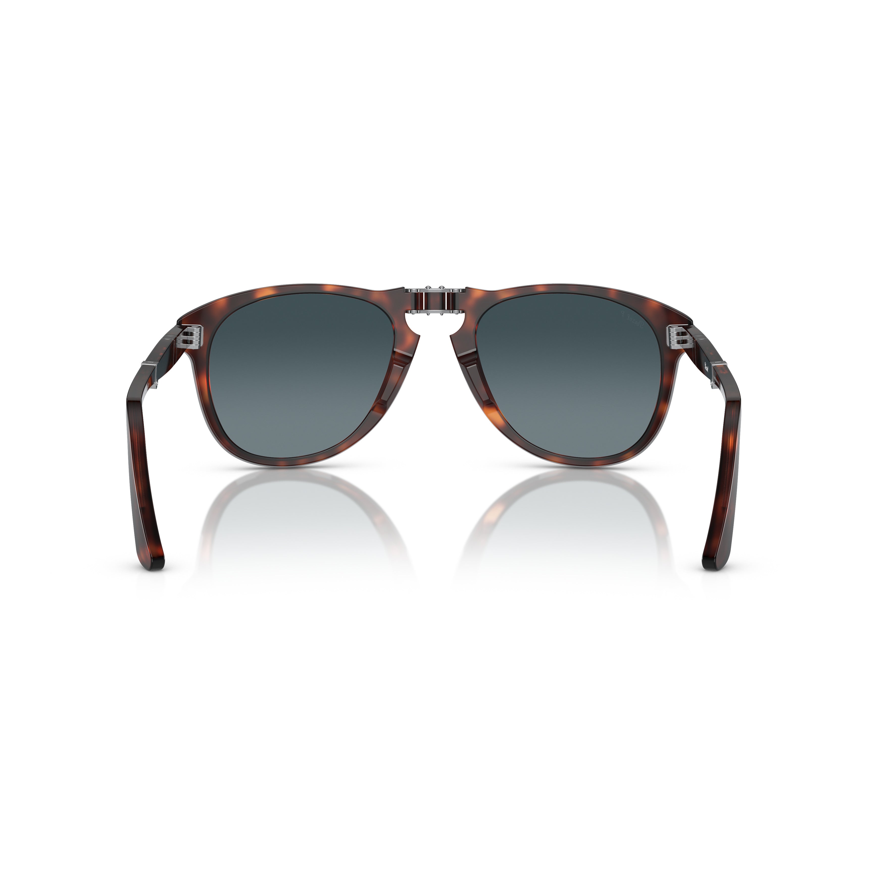 0po0714 Round Tortoiseshell Acetate Sunglasses with Keyhole Bridge