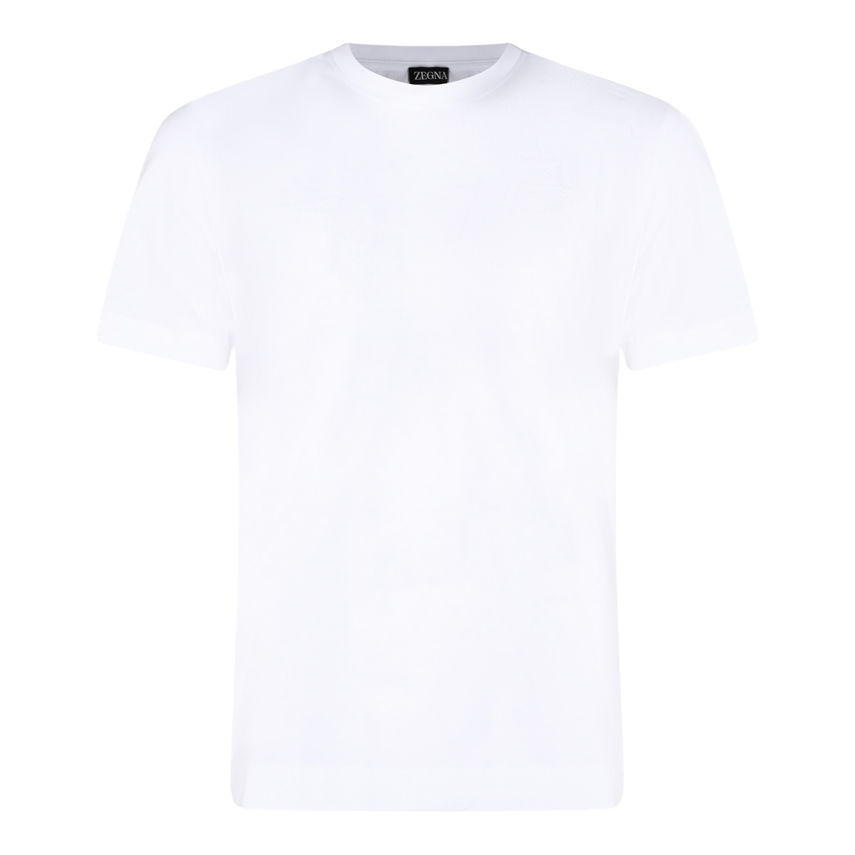 Short-Sleeve White T-Shirt with Crew Neckline and