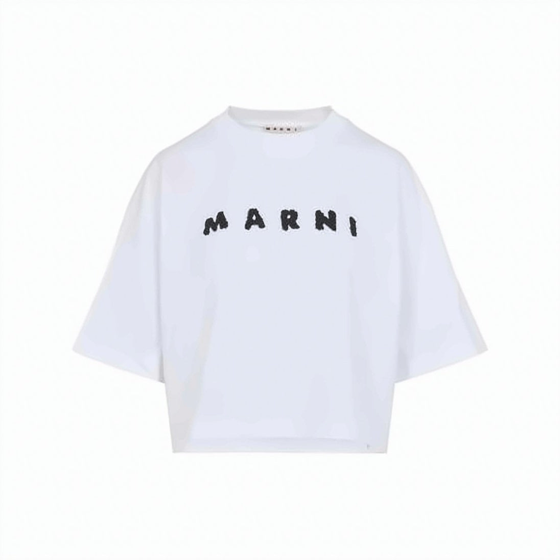 Relaxed-Fit Cotton T-Shirt with Textured Lettering