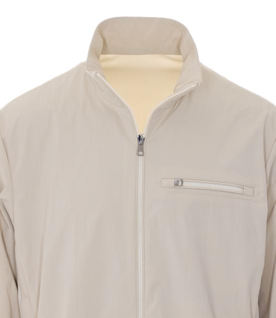 Minimalist High Collar Jacket With Zippered Details