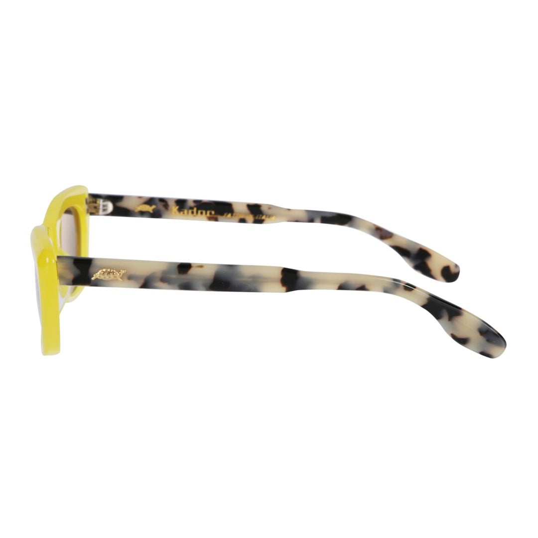 Popstar Rectangular Sunglasses with Bold Yellow Frame