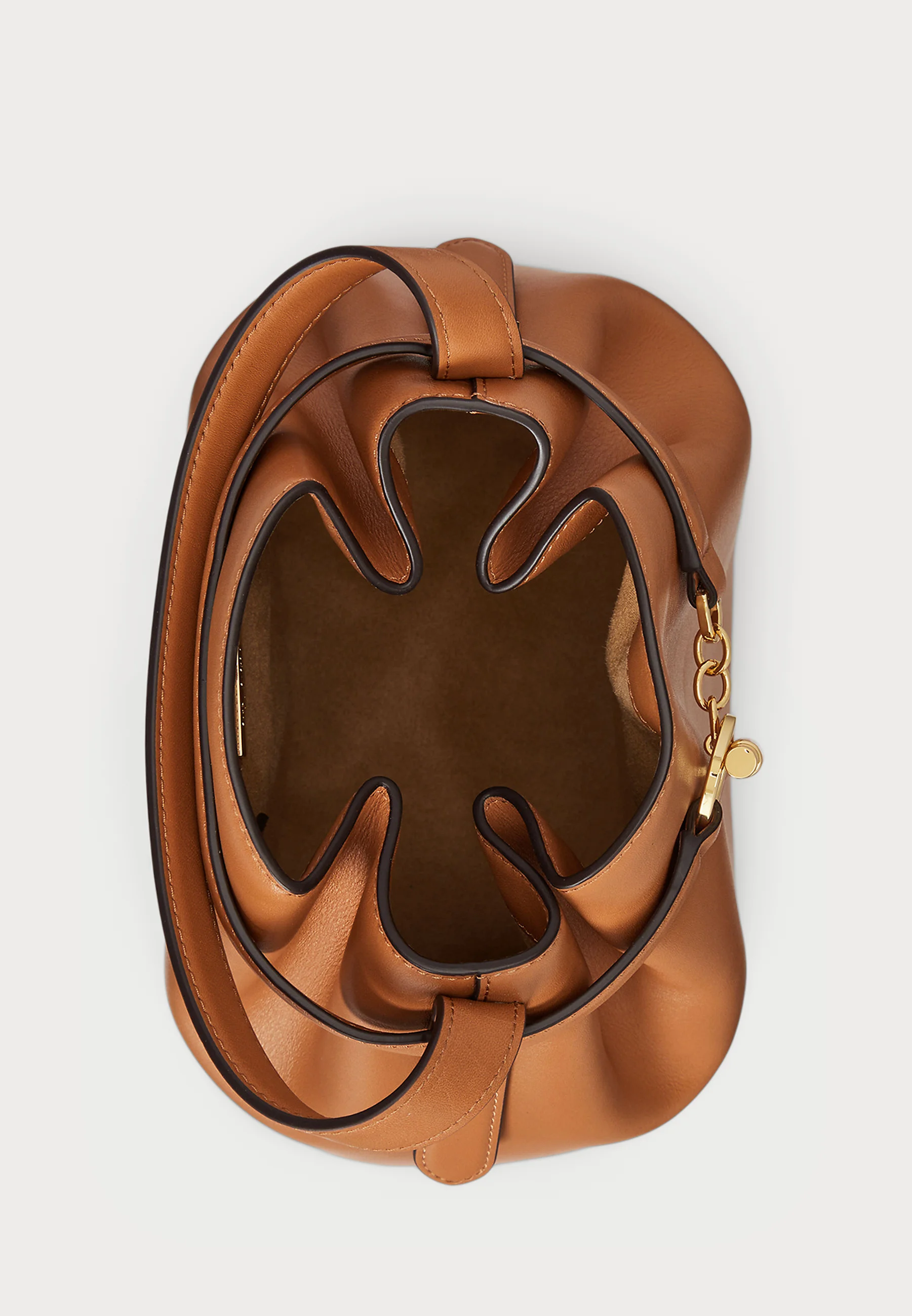 Brown Blke Medium Silk Bucket Bag