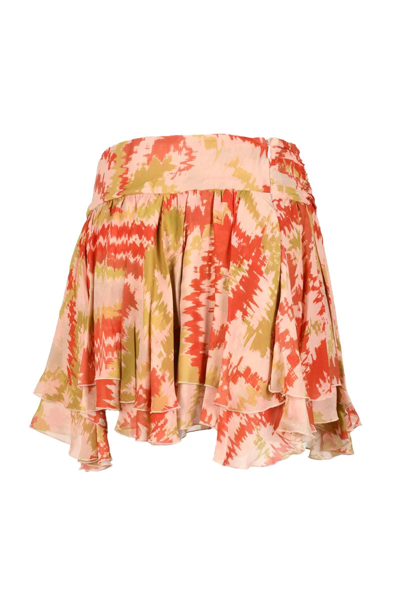 Mini Skirt Voile - Orange/Pink