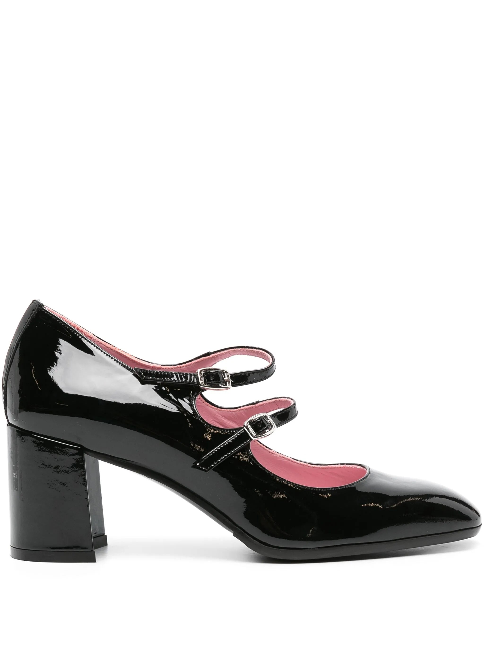 Alice Glossy Black Patent Leather Pumps
