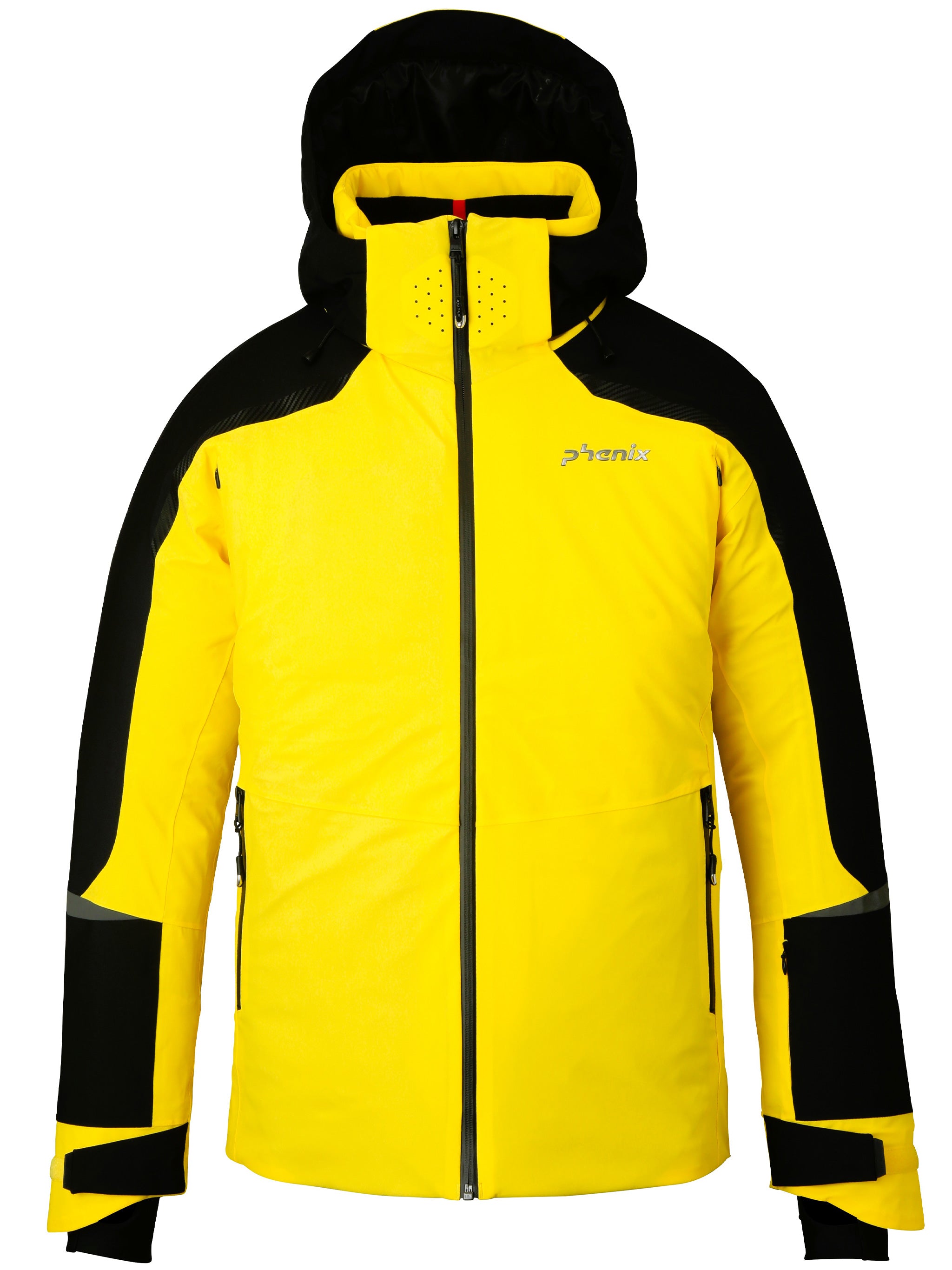 Yellow Reflective-Detail Nylon Ski Jacket