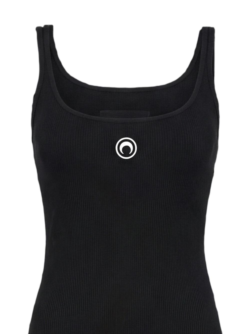 Ribbed Jersey Dress with Logo Detail