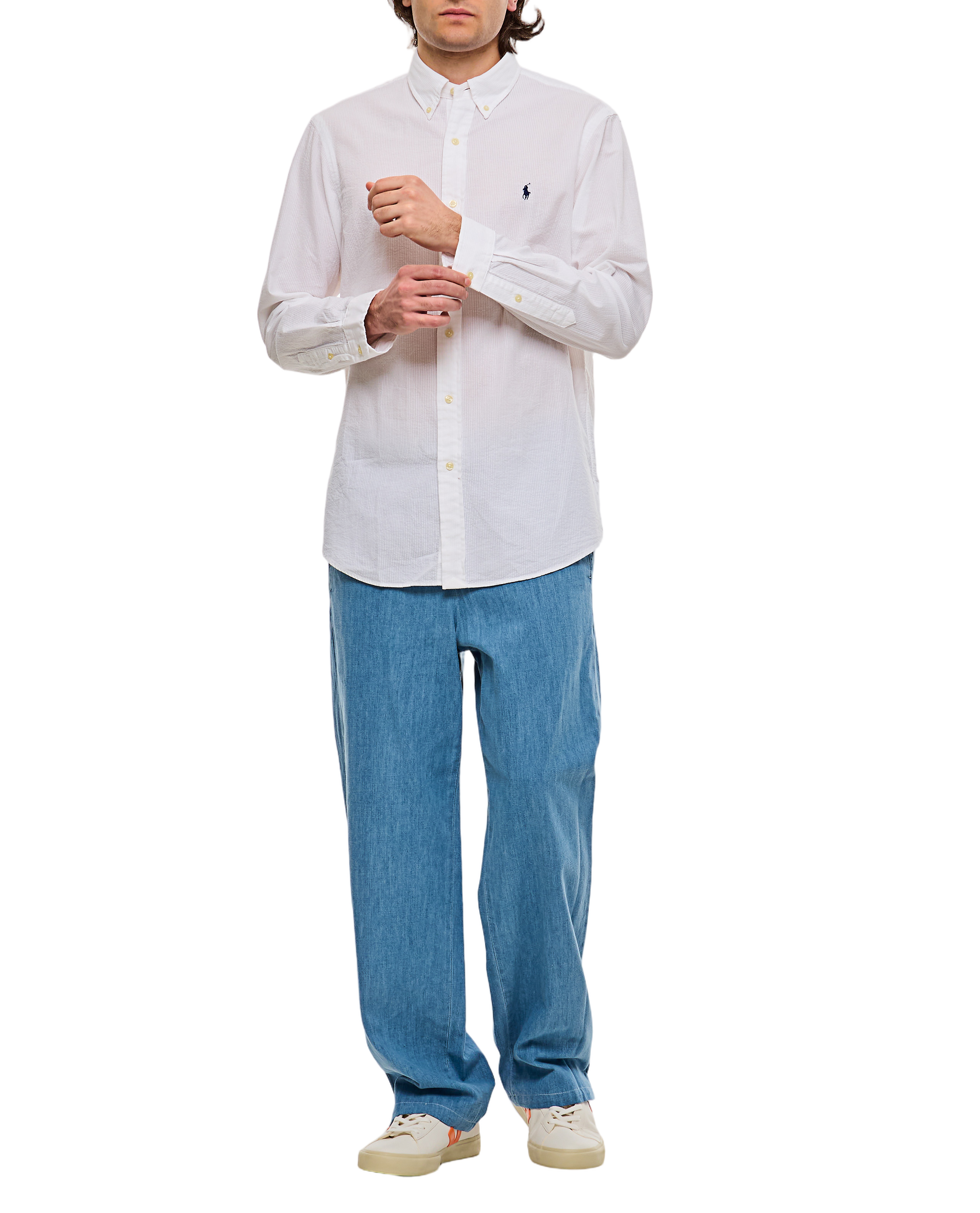 White Cotton Sport Shirt
