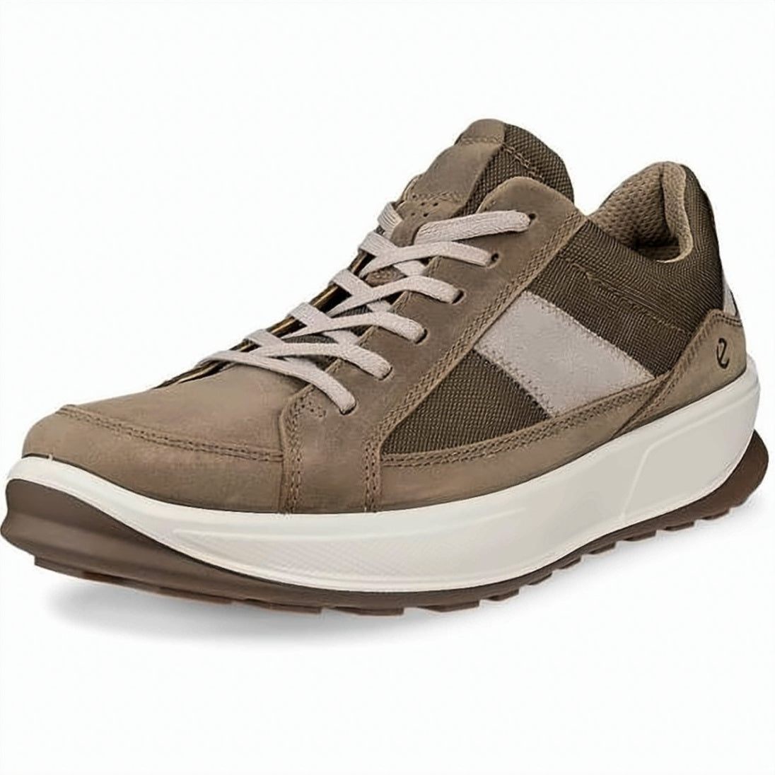 Low-Top Leather and Mesh Sneakers