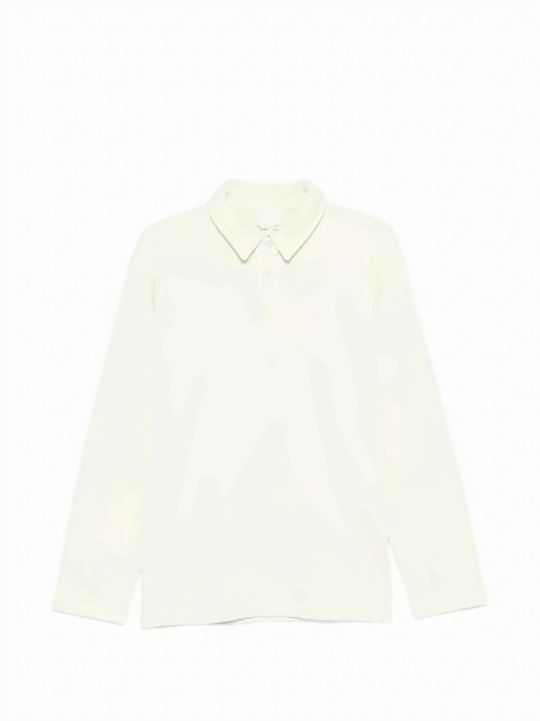Long-Sleeve Polo Shirt with Classic Collar