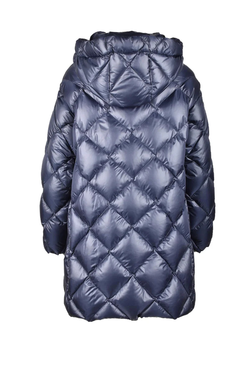 Quilted Blue Down Jacket