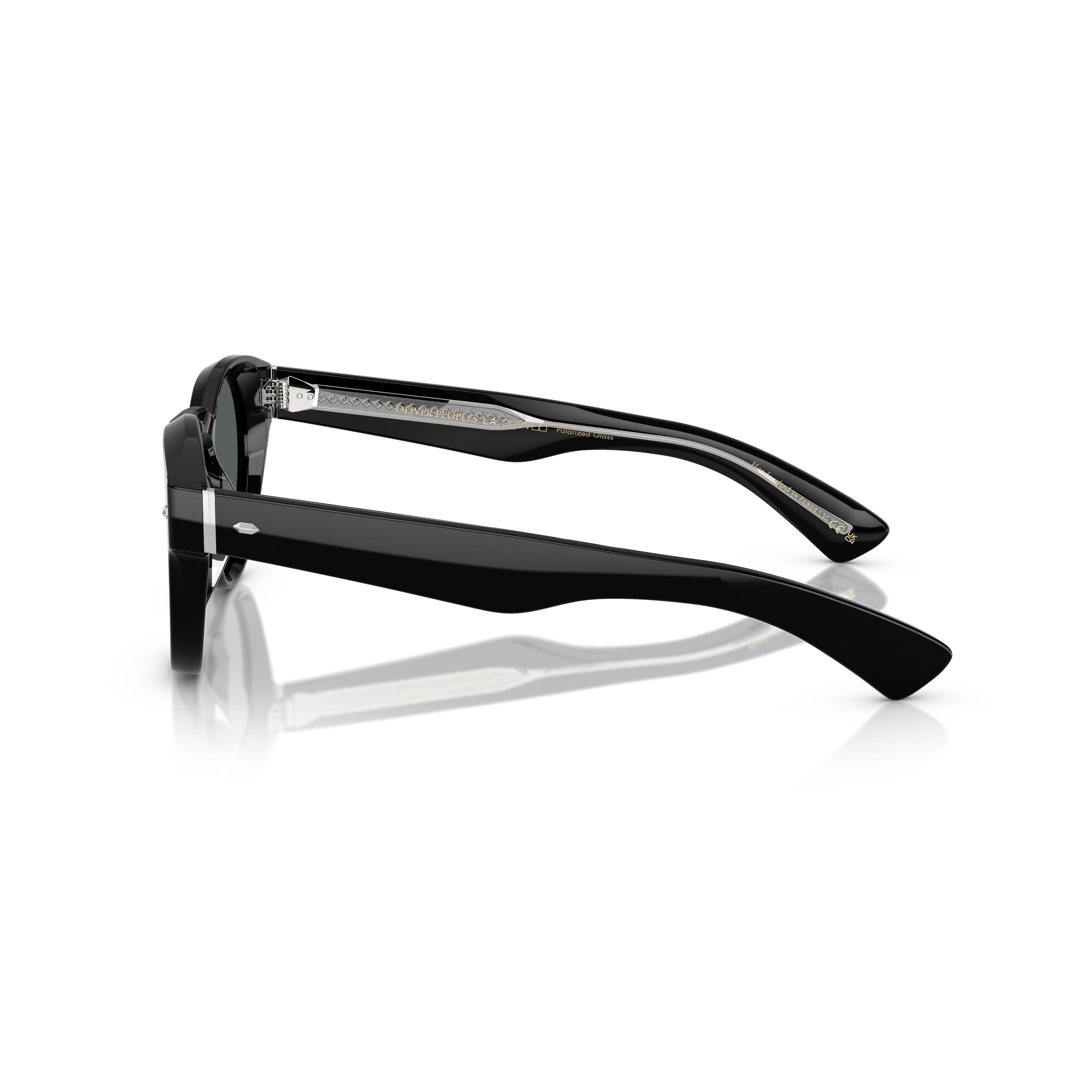 0ov5571su Round Frame Sunglasses with Subtle Silver Accents