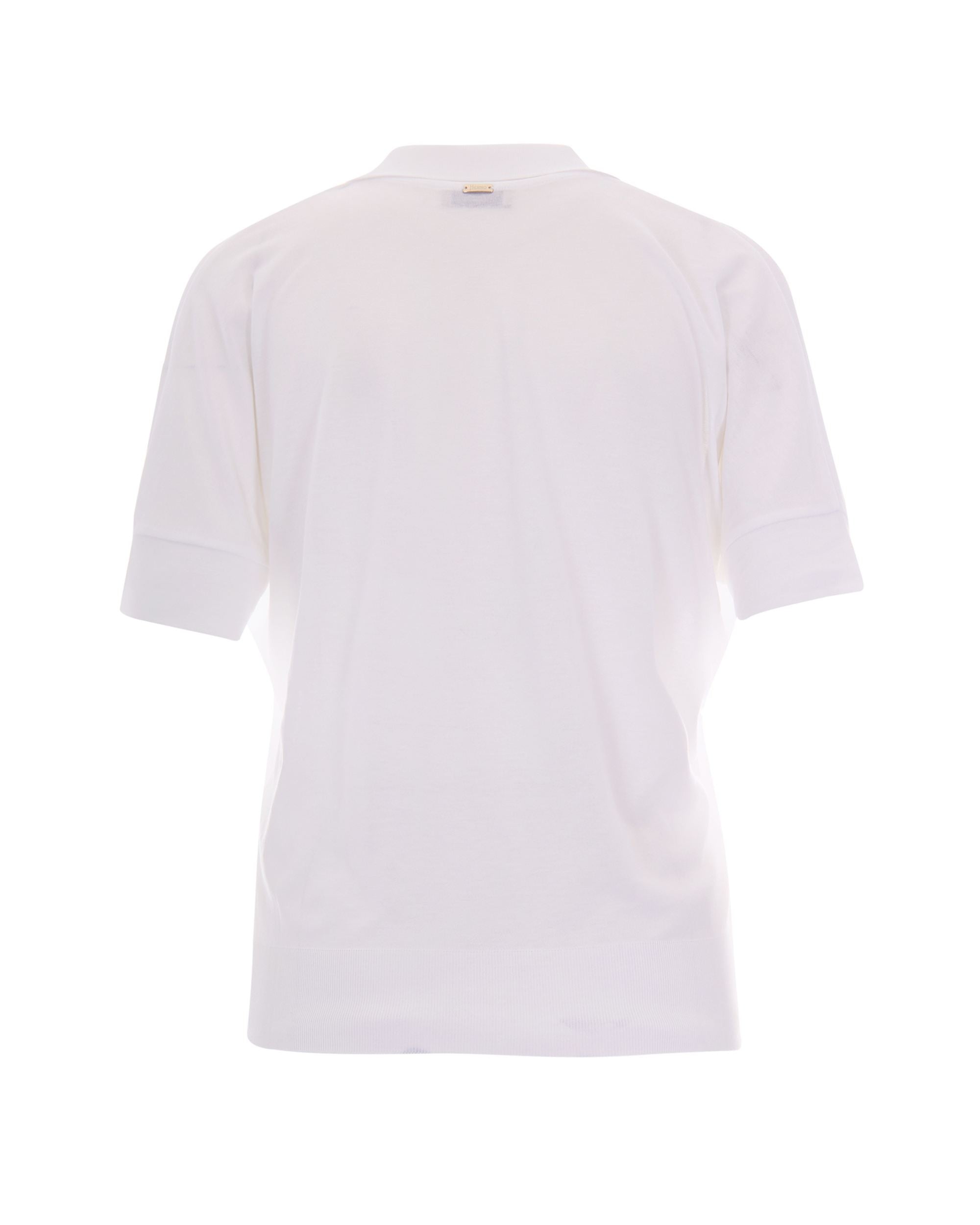 White Jersey Polo