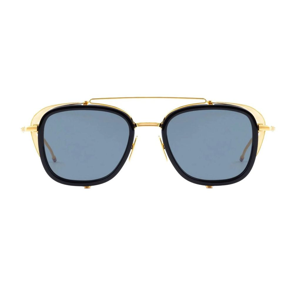 Matte Black Acetate Sunglasses With Gold-Plated Titanium Accents Ues808A - G0003
