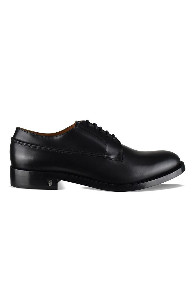 Cunningham Patent Leather Derbies With Silver-Plated Logo