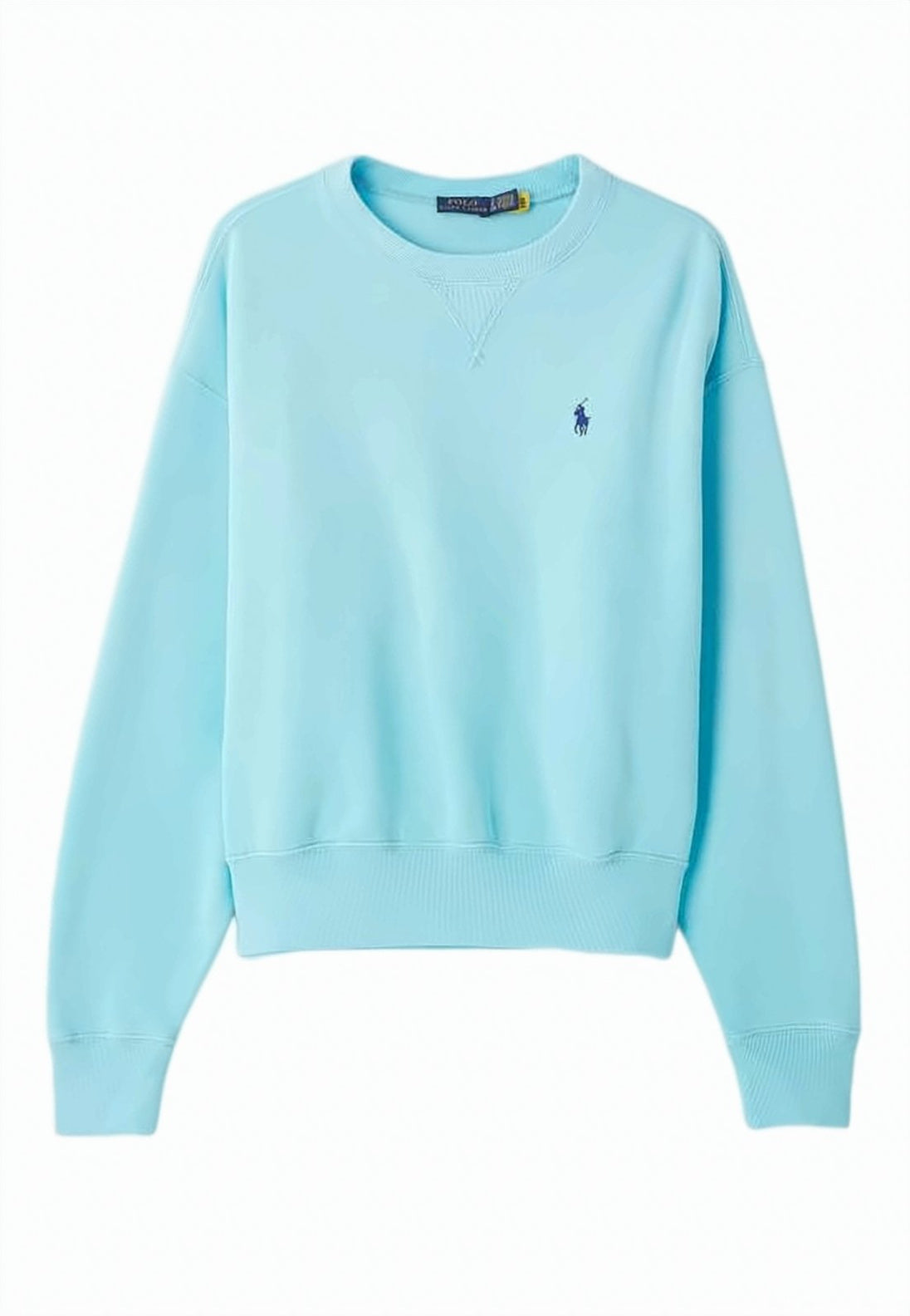 Cropped Long-Sleeve Sweatshirt with Embroidered Logo