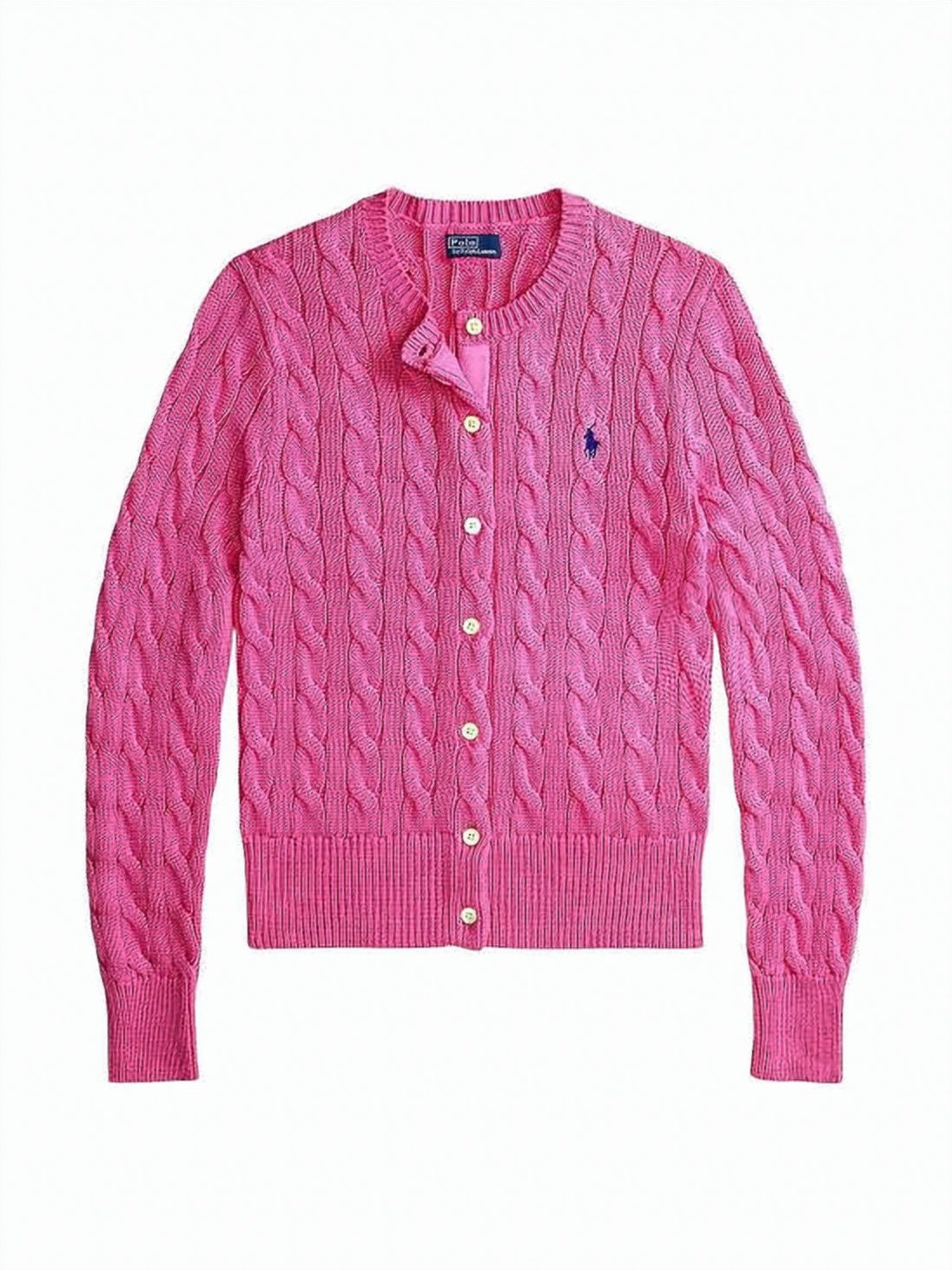 Cable Knit Cardigan with Pearl Buttons