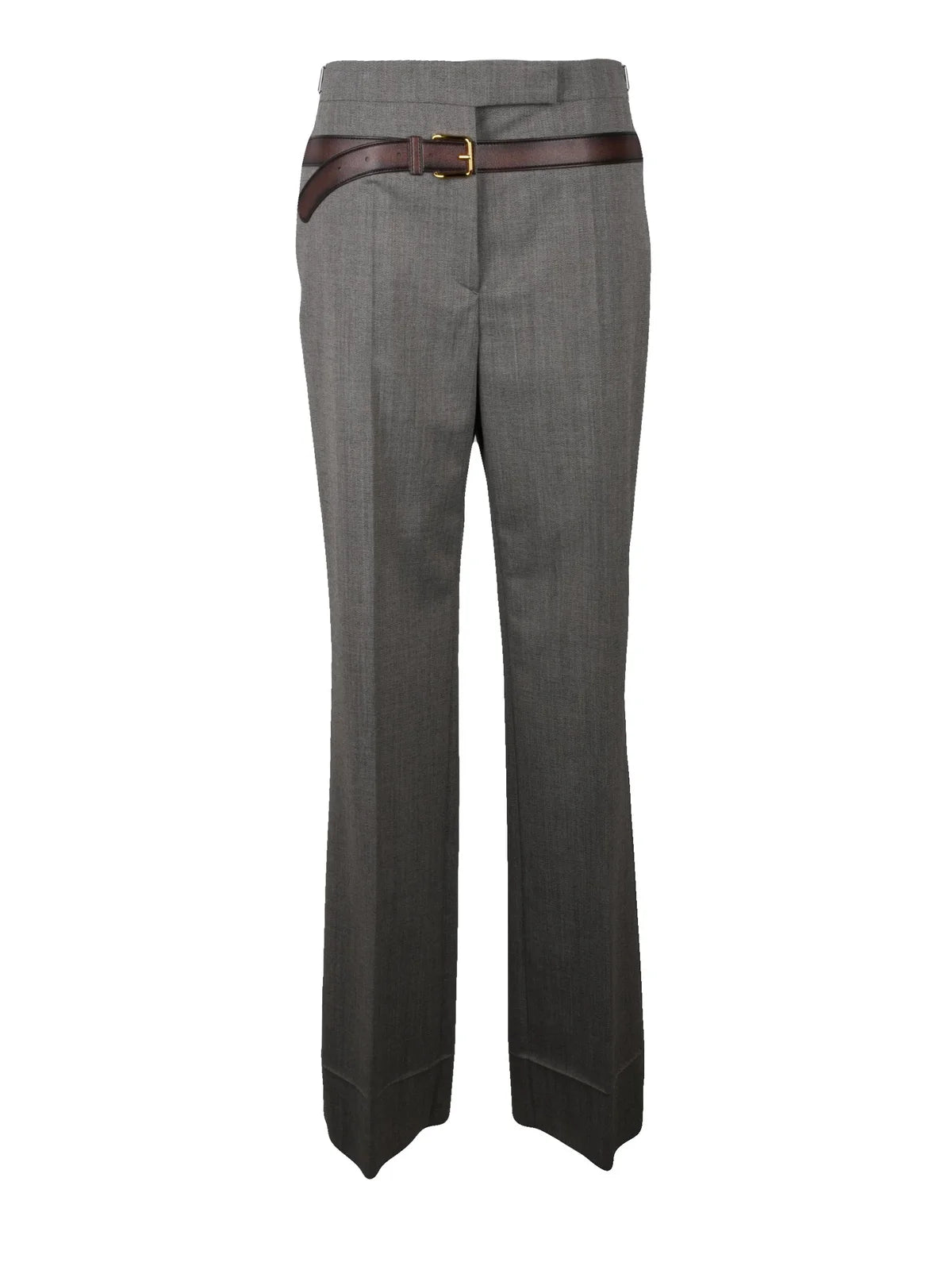 Tailored Grey Trousers with Subtle Crease