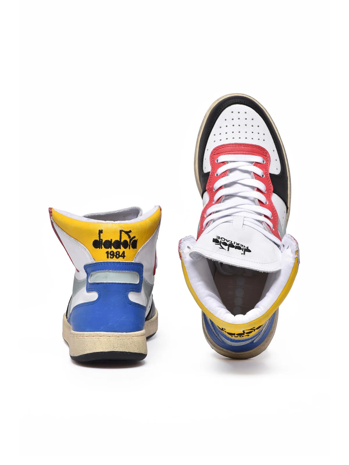 Multicolor Leather Basket Sneakers