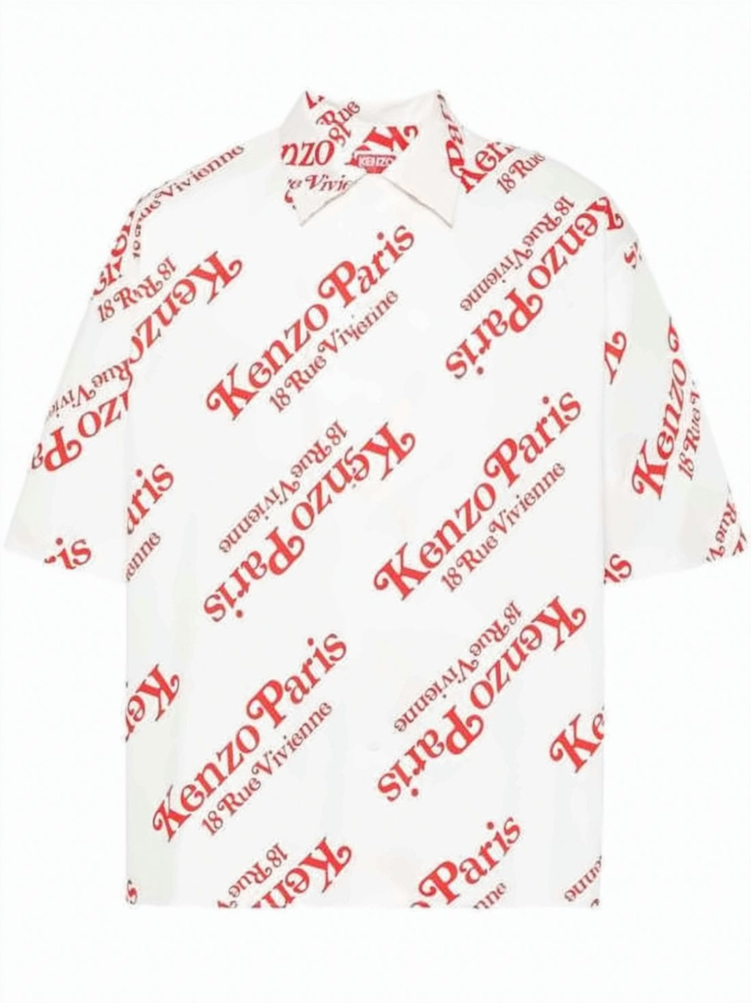 Short-Sleeved Shirt With Bold Text Print