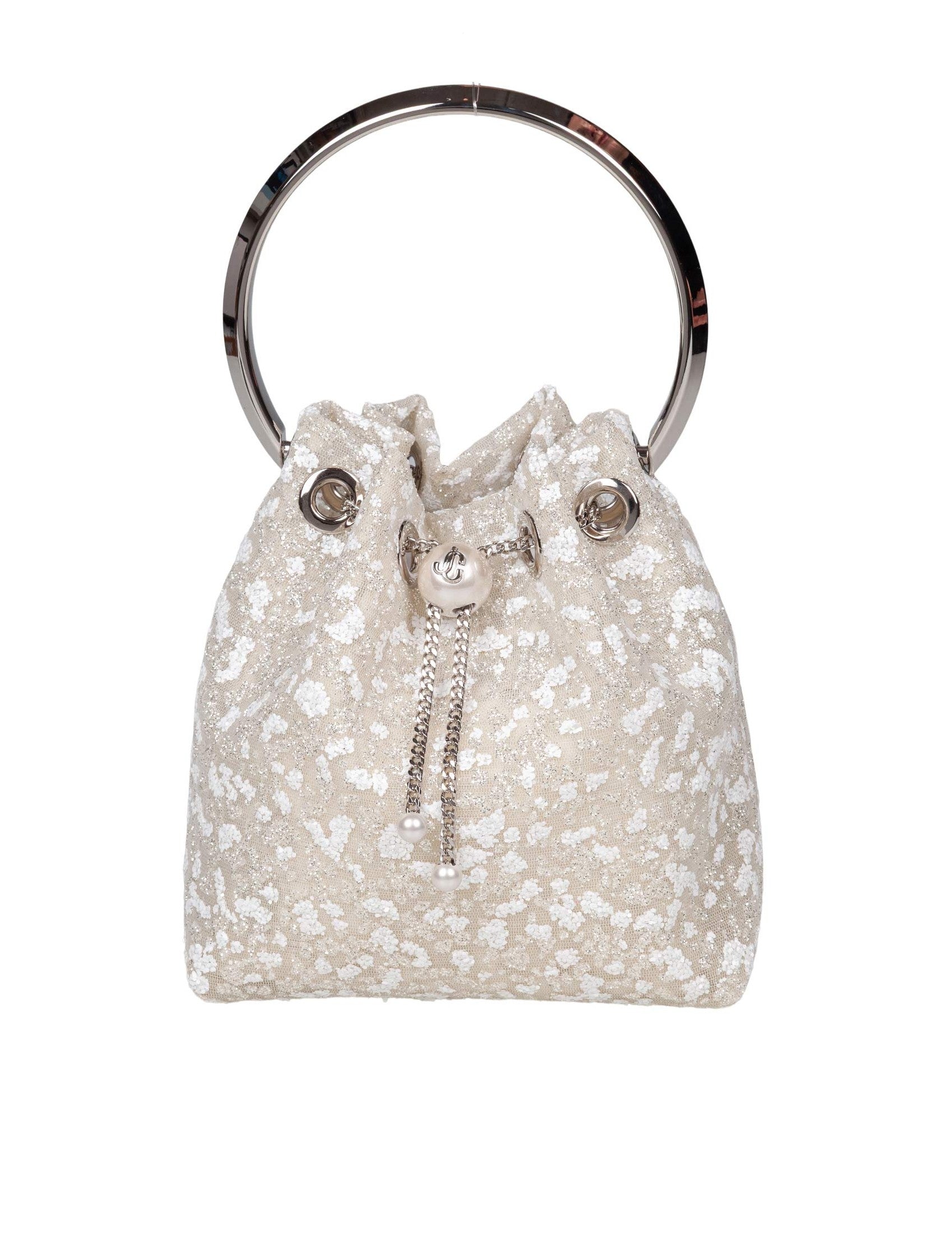 Bon Bon Zgz Mesh Handbag In Ivory