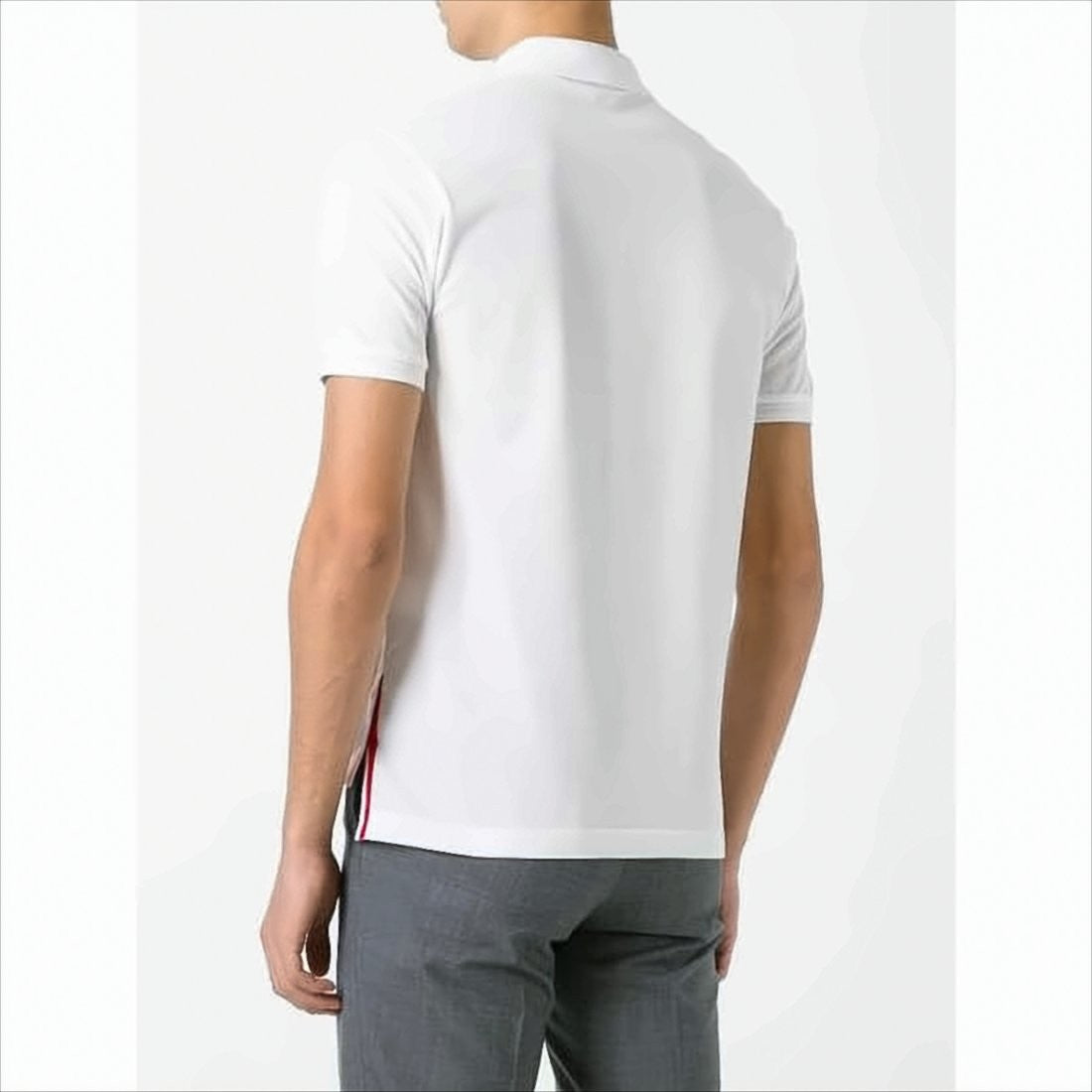 Short-Sleeve Polo Shirt with Tricolor Trim