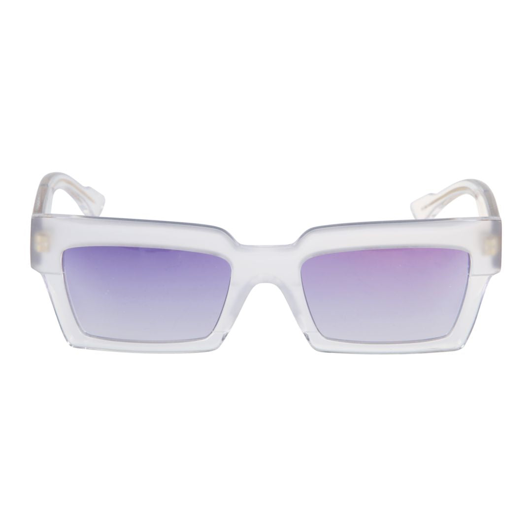 Smart Bold Rectangular Sunglasses with Gradient Tint